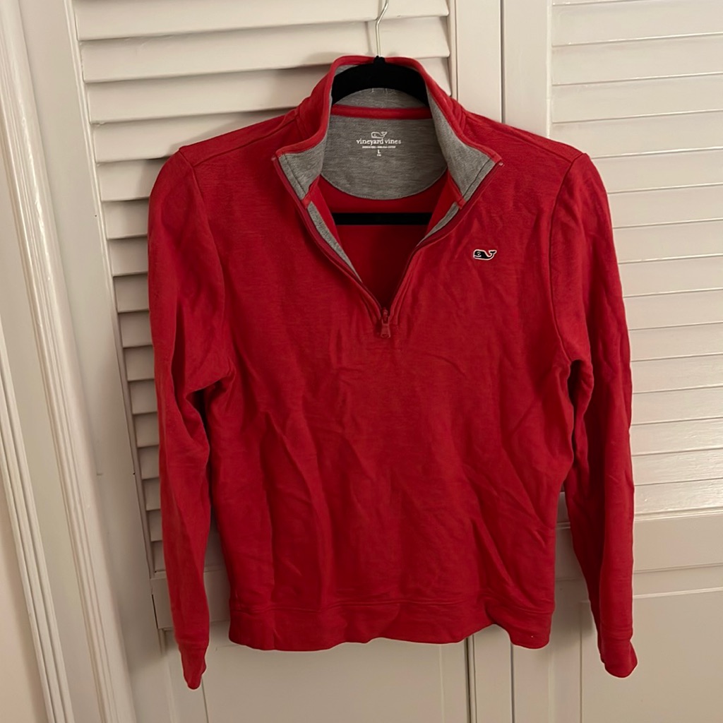 Red Collared Pullover